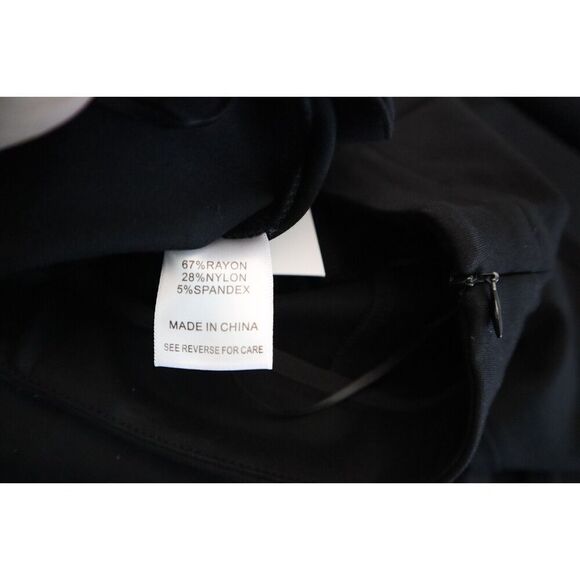 LUCY PARIS PA8907-1 Women's Sz Medium Black Kari Slit Cuff Stretch Pants - Picture 3 of 11